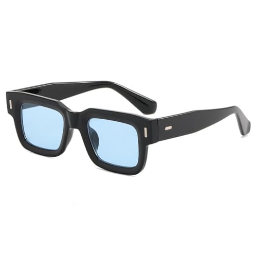 Lunettes de soleil carrées rétro femmes hommes avec protection UV400 et verres gris C7