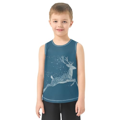 Christmas Reindeer Deers Boys Tank Tops Toddler Sleeveless Tank Top Undershirts for Sports,3T2