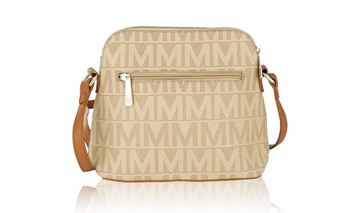 MKF Collection Signature Crossbody bag for women, Vegan leather Shoulder bag Zipper closure Messenger Handbag Purse By Mia K4