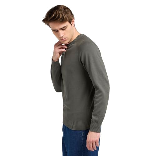 Lee Clean Raglan Sweater Pull-Over Homme en coton confortable