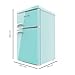 Cecotec Kleiner Kühlschrank - 2-türiger Kühlschrank - Retro 86L Bolero CoolMarket 2D Origin 86 Green E. 89,3 cm Höhe und 48,7 cm Breite, Energieklasse E, Eisfach, Innenbeleuchtung und Chromgriff, Grün
