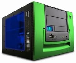 Aspire X-Qpack Green Micro ATX Tower with Clear Sides, Front USB, FireWire & Audio Ports and 420-Watt Power Supply