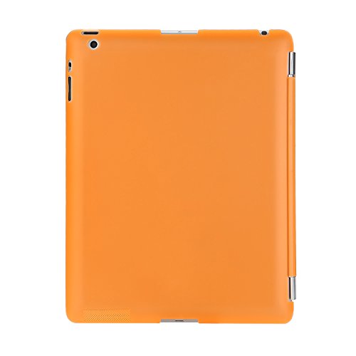 Besdata® Funda Carcasas diseñado Poliuretano para Apple iPad 2/3/4 Apple iPad Smart Cover (iPad 2/3/4 Naranja) - PT2607