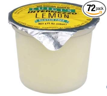 Luigis No Sugar Added Lemon Intermezzo, 4 Fluid Ounce -- 72 per case.