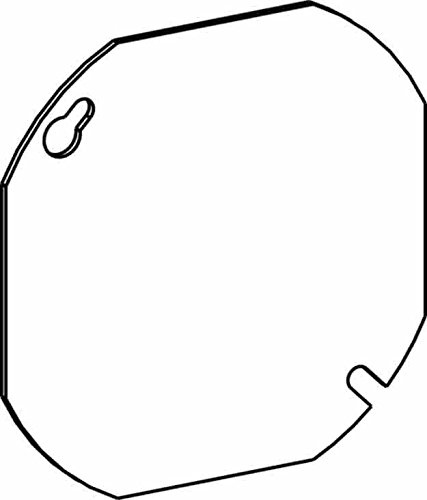 Orbit 4RBC Flat Blank Cover, 4 in Dia, 4 in L, 4 in W, Octagonal, Steel, Gray