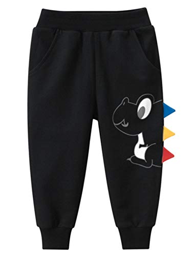 Image of HILEELANG Toddler Boy Sweatpants Kids Sport Jogger Cotton Casual Active Playwear Sweats Pants 2-Pack