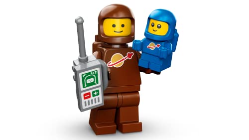 LEGO Minifiguren zum Sammeln, Serie 24, brauner Astronaut und Spacebaby 71037, Braun,schwarzem