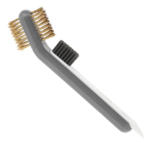 Yardenfun Ergonomic Handle Brush for Stove Cleaning Brass Cleaner and Polish Wire Brush for Small Spaces Gas Stove Top Drill Attachment