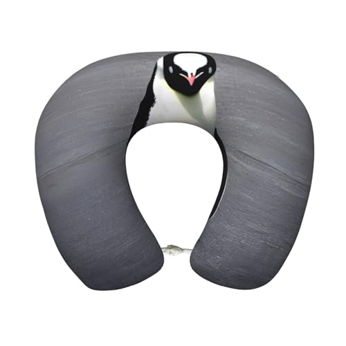 Almohada cuello de poliéster negra ajustable miniatura 1