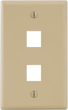 Face Plate Flat 1-Gang 2-Port Ivory Face Plate Flat 1-Gang 2-Port Ivory