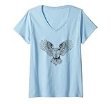 Photo Gallery donna vintage owl line art disegno matita fauna selvatica foresta maglietta con collo a v Photo Gallery donna vintage owl line art disegno matita fauna selvatica foresta maglietta con collo a v