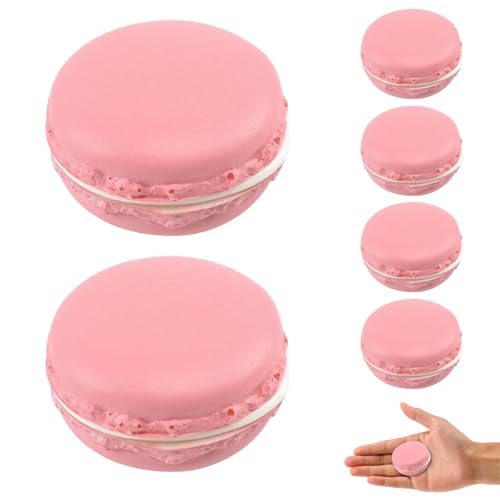CNAFGBGG 6pcs Faux Macarons 2x2x1 Pouces Macarons PU artificiels Faux Desserts de Faux gâteau Doux et Confortable pour Un Jeu de Simulation, décorations, Photographie, Style 1