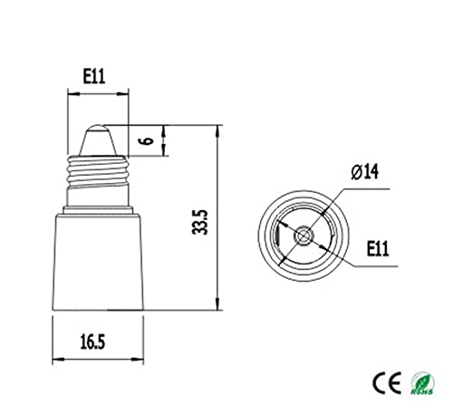 10Pcs E-Simpo E11 To E11 Mini Candelabra Light Socket Base E11 Led Lamp Holder Adapter Extender Converter Extension(10Pcs E11 To E11 Extender) #TOP3