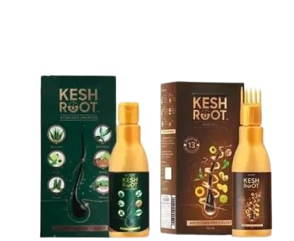 Herbal Shampoo & Hair Oil Combo Pack | Natural Hair Care with Nourishing Oil & Gentle Cleansing Shampoo | Non-Sticky Formula | Suitable for Men & Women | For Soft, Shiny & Thick Hair