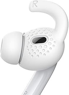 Gcioii 3 Pairs for AirPods Pro 2 Ear Hooks Covers [Added Storage Pouch] Anti-Slip Accessories Compatible with Apple AirPods Pro 2nd Generation (White)