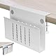 Desk Side Storage, Under Desk Storage, No Drill Steel Hanging Desk Organizer, Laptop Holder, Desk Storage Holder für Büro & Haus (Weiß)
