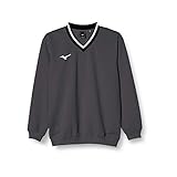 [ミズノ] テニスウェア スウェットシャツ Vネック 肉厚 吸汗速乾 ストレッチ 男女兼用 62JC8002 キャスチャコール 日本 XL (日本サイズXL相当)
