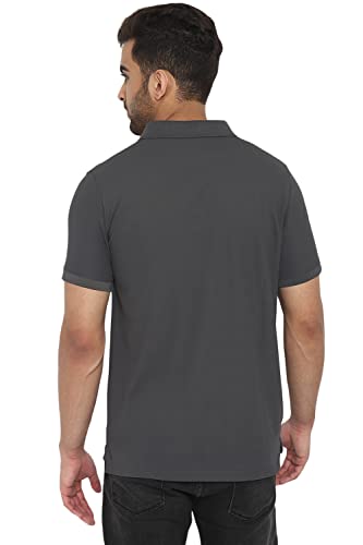 Image of Deniklo Men's Cotton Rich Half Sleeve Regular Fit Solid Polo T-Shirt (Available in Plus Size)