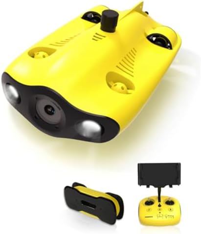 – Underwater Drone with 4K Image Stabilization Camera, Remote Controller, 330ft Depth Capability, Portable ROV for Real-Time Viewing and Data Monitoring