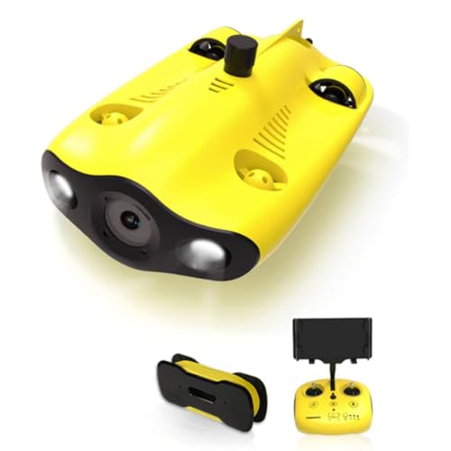 JODAIS Submarino Submarino, dron Submarino con cámara de estabilización de Imagen 4K, Control Remoto de conexión Directa, Buceo hasta 330 pies bajo el Agua, ROV portátil para visualización