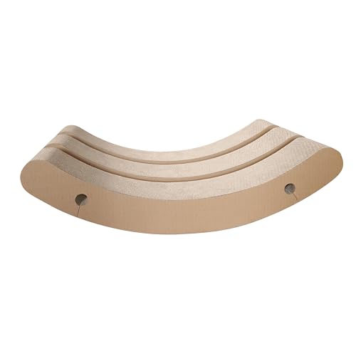 Hepper Hi-Lo Cardboard Replacement - Corrugated Cat Scratching Board Refills Includes 3 pcs of Scratching Pads for Indoor Cats with Curved Design - Easy Assembly into 1 Replacement Cat Scratching Pad