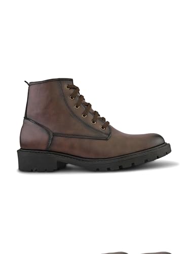 Image of Prolific Men's Ankle Lace-up Boots | High Ankle Boot| Formal, Office & Casual Wear Shoes | Soft Cushioned Insole, Slip-Resistance, Dynamic Feet Support, Arch Support & Shock Absorption