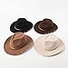 BUBEFSKD Fashion Fedoras Hat For Women With Metal Belt Panamas Magicians Cowboy Costume Roleplay Dress Up Jazzs Hat
