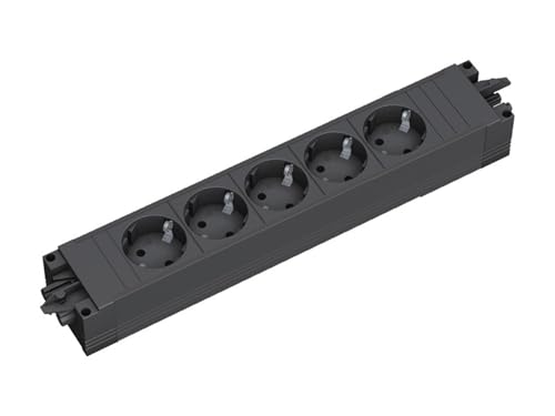 Bachmann Step Base 5X Contact de Protection bloc multiprise noir pour goulotte