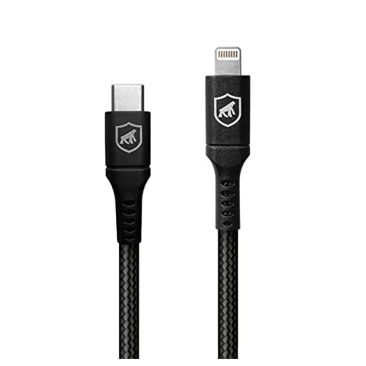 Cabo iPhone/Lightning + Tipo C - Comprimento de 1,5m - Nylon Balistico, Qualcomm 3.0 3A - Survivor - Gshield
