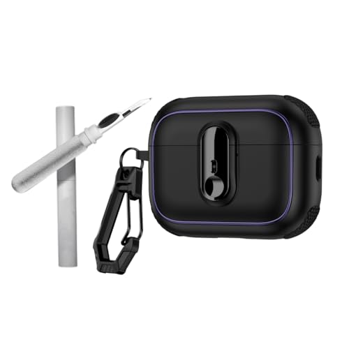 capa case armor para Airpods pro apple USB-C ate 2024 estojo 2ª 3ª Geração proteca proteçao militar 360 Graus com kit limpeza (Preto Airpods pro)
