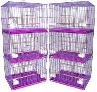 Lot of SIX Aviary Breeding Bird Cage Cages 24x16x16PURPLE