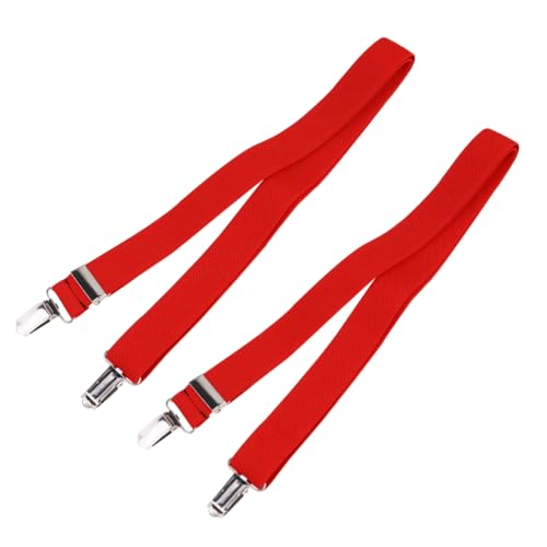 Beaupretty 2pcs Adjustable Elastic Glove Clips for Children Winter Mittens and Hat Holders Red Clip Set for Outdoor Activities