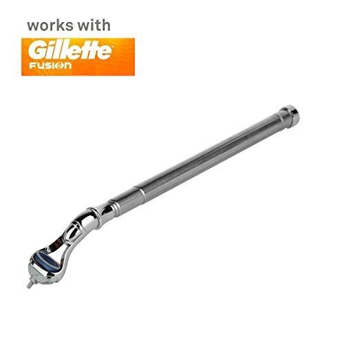 Ultra-long Back Hair Removal and Body Shaver-razor, Easy to Use Extreme Reach Handle for a Close, Pain-Free Shave Wet or Dry