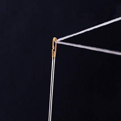 AIEX 12pcs Blind Needles Self Threading Needles in Three Sizes with 30 Pieces Assorted Hand Needles for DIY Embroidery Sewing