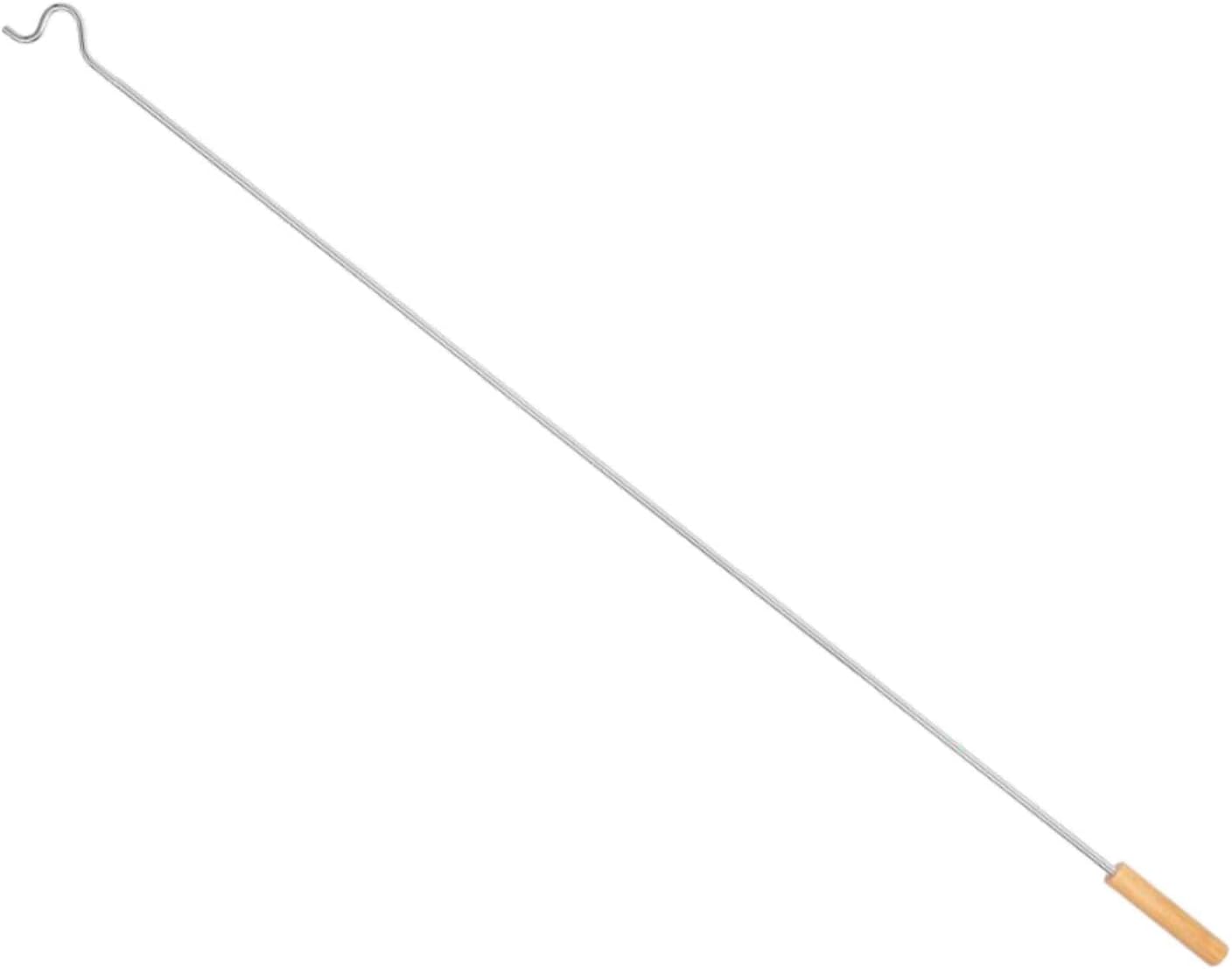 Clothing Hook Pole,Closet Reacher Pole,Iron Reach Garment Hook,Clothes Hanger Reaching Rod for Curtain Retail, Length 145cm