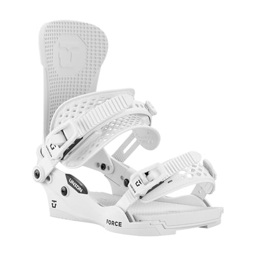 Union Force Classic Men's Snowboard Bindings, White, Large
