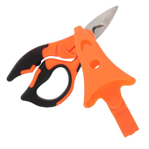 SOIMISS Cortador Eléctrico de Cables Multiusos Tijeras de Corte para Electricistas Herramienta Portátil de Corte Preciso y Resistente para Cables Eléctricos y Automotrices Color Naranja