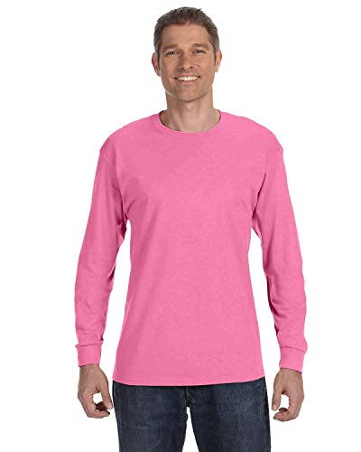 Jerzees Adult 5.6 oz. DRI-POWER? ACTIVE Long-Sleeve T-Shirt M Neon Pink