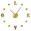 Xinxin Wandklok Liefde Bruiloft Decor 3D DIY Wandklok Housewarming Gift Klassieke Liefdevolle Hart Acryl Zelfklevende…
