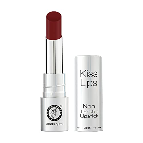 Image of Colors Queen Kiss Lips Matte Lipstick | Smudge Proof & Non Transfer | Creamy Matte Long Stay Lipstick for Women (10 - Virgin Maroon)