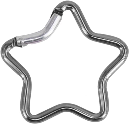 Carabiner Clip Star Shaped Climbing Buckle Aluminum Alloy Heavy Duty Keyring Hook for Camping Fishing Hiking Traveling Spring Loaded Carabiner Accessory and Keychain Carabiners Accessories