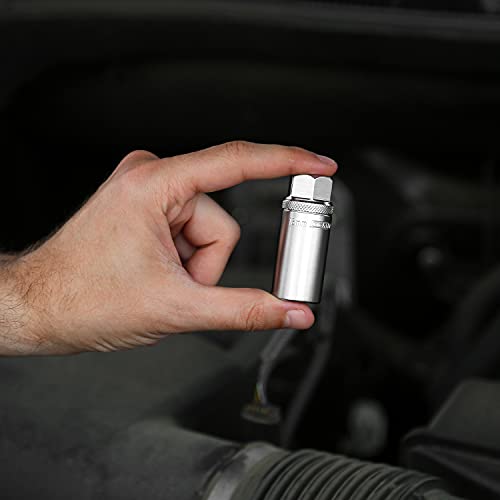 Oem Tools 22881 18 Mm 3/8 Inch Drive Magnetic Spark Plug Socket | Works On Vintage And Modern Passenger Vehicles With 18 Mm Spark Plugs | 2.5 Inches Deep | Strong Magnet Keeps Spark Plug In Place #TOP7