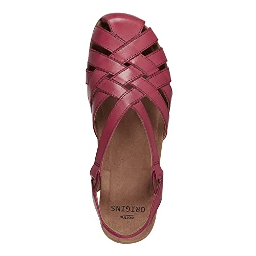 Earth Origins Women’s Berri Sandal I Slip Resistant Closed-Toe Leather Sandal For Casual, Everyday - Bright Red - 10 #TOP4