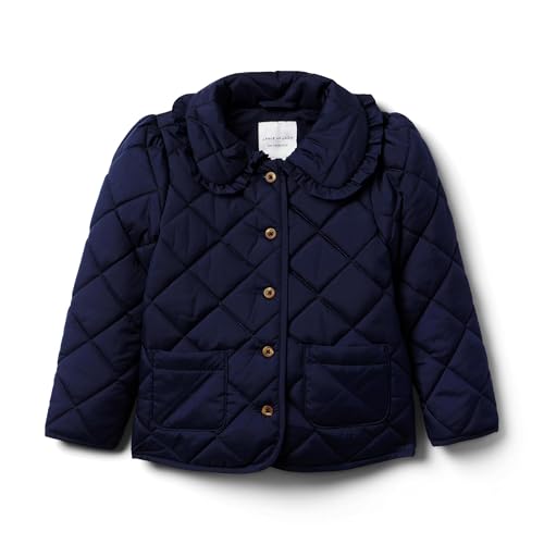 Janie and Jack Boy's Navy Quilted Jacket (Toddler/Little Kids/Big Kids), Blue, 5-6