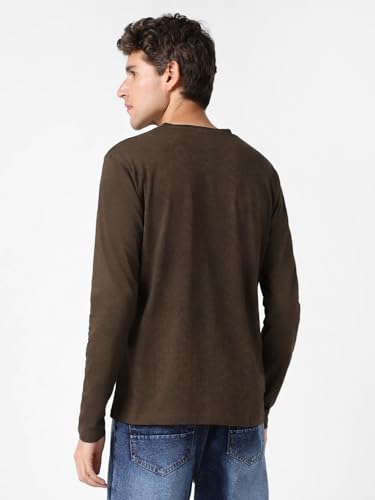 Image of Urbano Fashion Men's Printed Full Sleeve Slim Fit Cotton T-Shirt