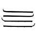TRQ Window Sweep & Run Channel Weatherstrip Seal Set Compatible with 1980-1986 Ford Bronco 1980-1983 F-100 F-150 F-250 F-350