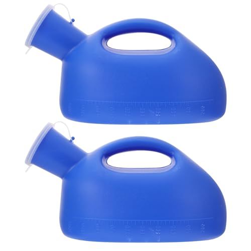 Orinal portátil para ancianos en casa o viajes, escupidera PRETYZOOM de 2000ml con tapa