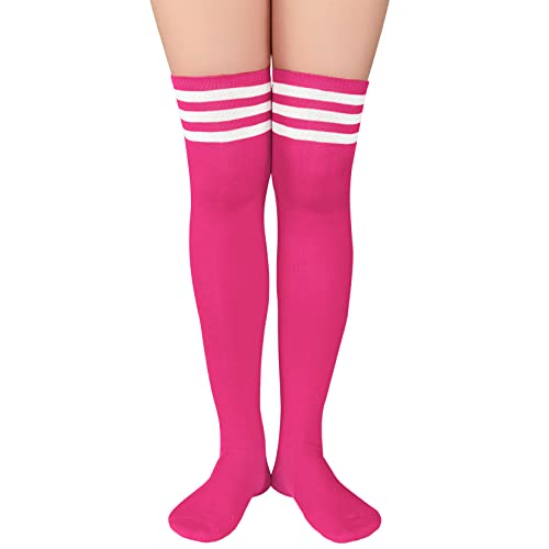 Image of Azue Women Non Slip Thigh High Socks Fashion Tube Stockings above Knee Cosplay Socks