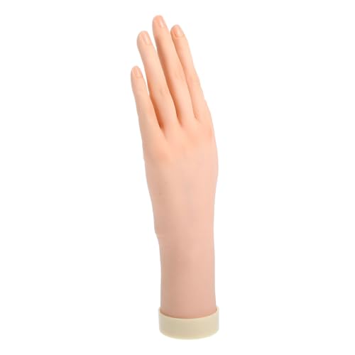 GLSTOY Realistic Bendable Female Hand Prop Model for Jewelry Display Lifelike Hand Sculpture for Rings Bracelets and Nail Practice Portable Jewelry Organizer Left Style
