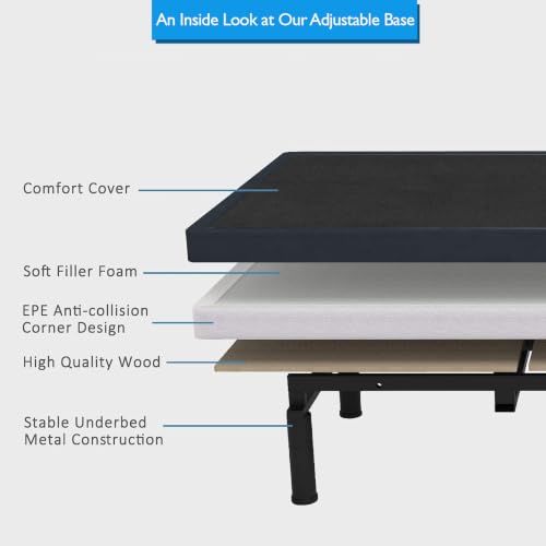 Image of Irvine Home Collection King Adjustable Bed with 12 Inch Gel Memory Foam Sleep System, Massage, Zero Gravity, Anti-Snore, Programmable Memory Positions, USB, Underbed Lighting, Zero Clearance